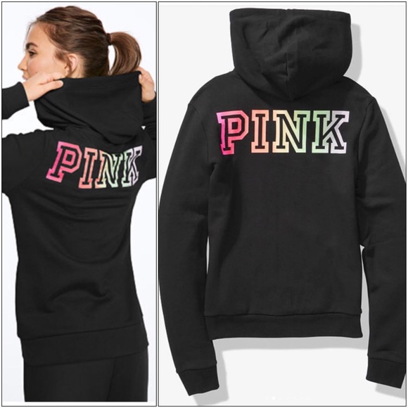 black gradient zipped hoodie